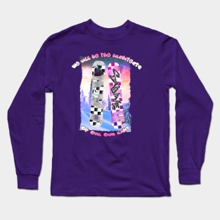 MERCH SW: Sabine W. Architect Snowboards (Snow Scene Bckgrd) Long Sleeve T-Shirt